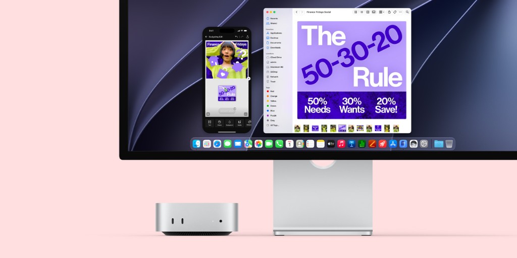 Mac Studio conectado a Studio Display